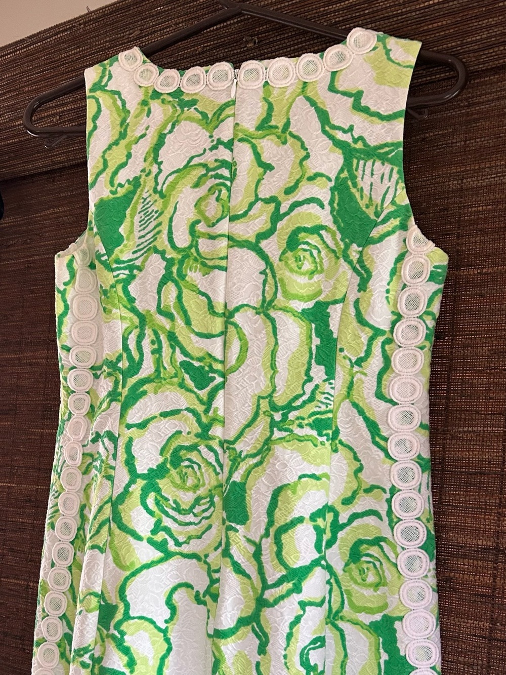 Lilly Pulitzer White Dress with Lime Green Floral Print - Picture 2 of 4